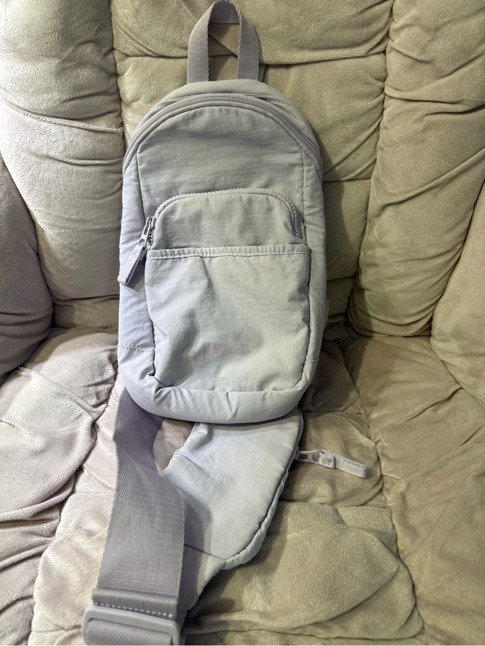 Lavender Nylon Sling Backpack | Crossbody Backpack | Travel & Everyday Bag